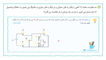 پاسخ تمرین ۲۱ فصل دو فیزیک یازدهم تجربی